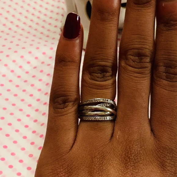 🔥 New Pandora Sparkling & Polished Lines Ring 🔥 - Picture 4 of 8